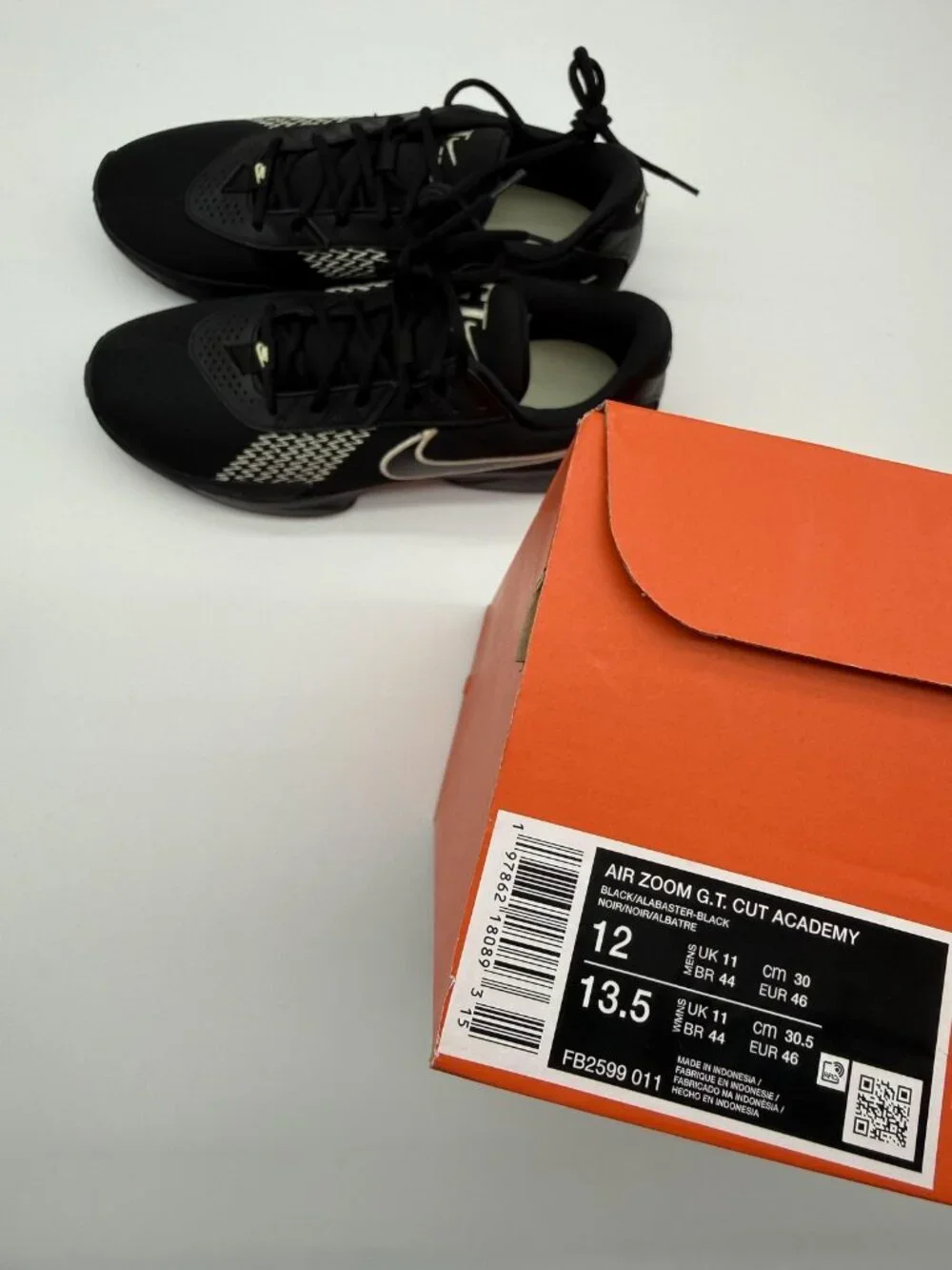 New Nike Air Zoom GT Cut Academy Shoes Men's Size 12 Black Basketball FB2599 011